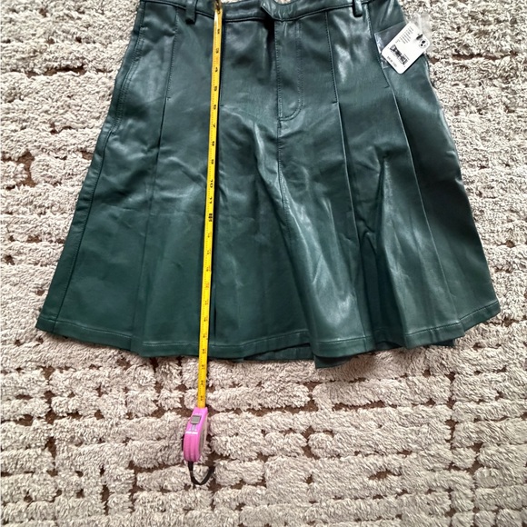 Free People Dark Green Faux Leather Skirt - Picture 3 of 3